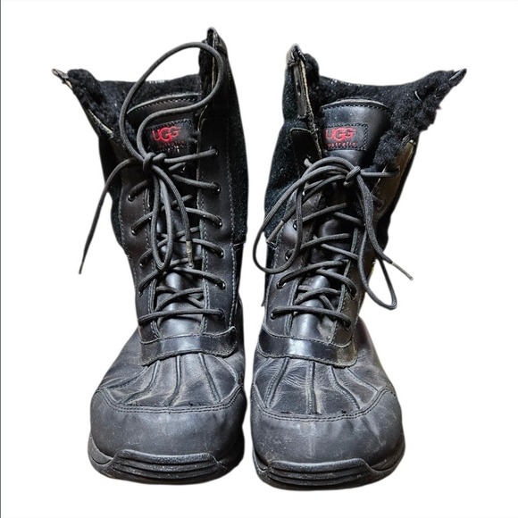 UGG Men's Black Butte Waterproof Winter Snow Boots Size 13 Vibram Outsole Fur - Picture 3 of 8